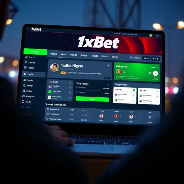 Mobile phone screen displaying the 1xBet app download page on Google Play Store in Nigeria