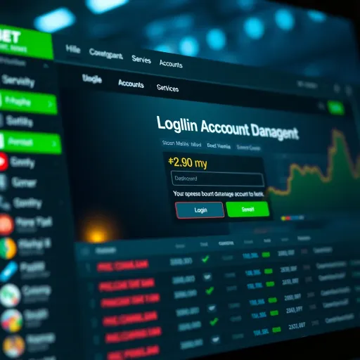 User interface of the 1xBet app showing the login page with fields for username and password