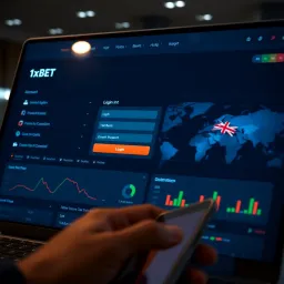 User navigating the 1xbet Starz app interface on a smartphone in Nigeria